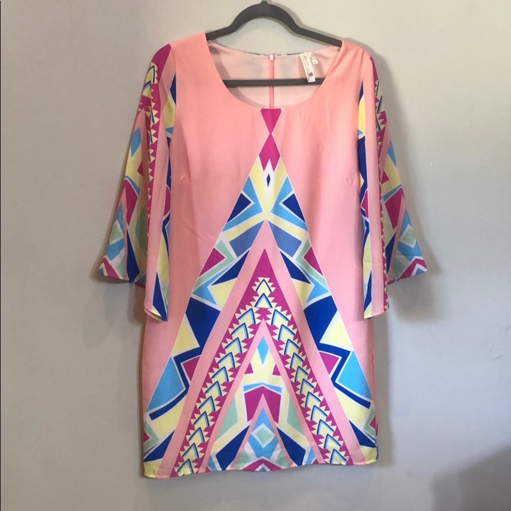Pink Owl Long Sleeve Dress